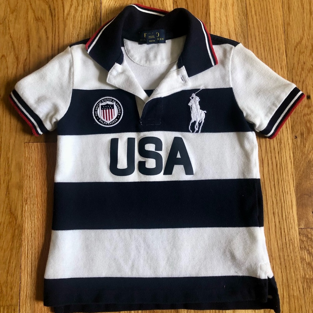Ralph Lauren Polo 3/3T red/white/blue stripe